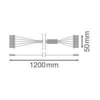 Tenké svítidlo LEDVANCE DAMP PROOF ACCESSORIES 1500 TH-KIT 5x2.5