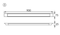 Podlinka FLAT LED 30W NW IP42 140° 90cm bílá IDEUS 02915