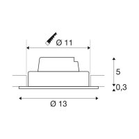 Sada NEW TRIA LED DL ROUND bílé matné 12 W 38° 3000K vč.ovladače SLV 114231