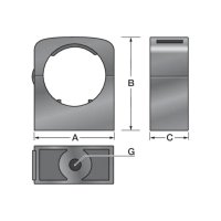 UHE P16 universal holder černá MURRPLASTIK MR-83621856