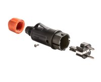 Vidlice 1165 IP54/250V/16A - domovní, plastová, černá, robustní - SOLID PRO 1165