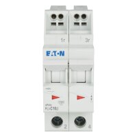 PLI-C16/2 Jistič PLI (bezšroubové svorky nahoře) char C 2-pólový 10kA 16A 101300