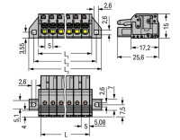 Pružinová svorka Push-in CAGE CLAMP šedá 2,5mm2 17pól. WAGO 2231-117/031-000