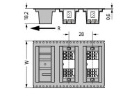 Konektor s pájecími piny THR 2řadý pájecí kontakt 0,8x0,8 mm rovné černá 12pól.