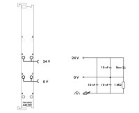 Potenciálové napájení DC 24V Extrémní tmavě šedá WAGO 750-602/040-000