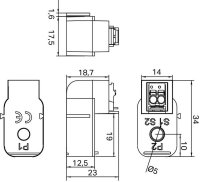 Zásuvný transformátor proudu, 32A/320mA WAGO 855-1700/032-000