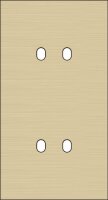 2násobný čelní panel, svislý, NIKO Toggle alu GOLD BRUSHED 227-57852