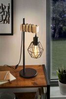 Stolní svítidlo TOWNSHEND 5 černá/dub 1X60W IP20 EGLO 44079