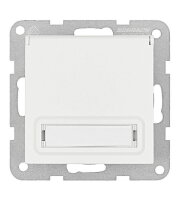 Zásuvka SCHUKO s klapkou a popisový polem, bílá SCHRACK EV101320--