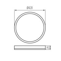 Přisazené svítidlo AZPO LED 22W-NW-O-B KANLUX 31505
