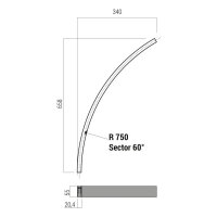 XNET SURFACE CURVED PROFILE 60dgr OPENIN