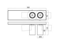 XPIPE ADJ. SURF. PROJ. 2x15W 200-240V AC