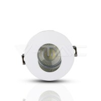 GU10 Fitting White+Chorme Round, VT-874 V-TAC SKU3164