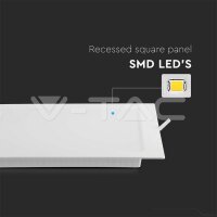 18W LED Backlit Recessed Panel Square V-TAC SKU10486