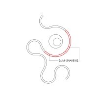 LED Svítidlo MI-SNAKE-02, 70W, 3000K, bez trafa, 24VDC, IP20, stříbrná, 3000K