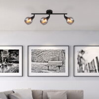 Stropní svítidlo GLYPTAR černá 3x40W E14 IP20 GLOBO 57904-3