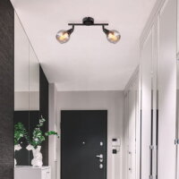 Nástěnné svítidlo GLYPTAR černá 2x40W E14 IP20 GLOBO 57904-2