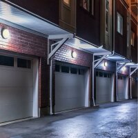 LED venkovní osvětlení kulaté 13W 910lm 4000K IP54 17cm šedá barva WO745-G