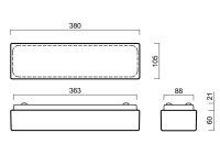 Přisazené svítidlo SYLVIA 2A LED-1L28C03U11/132 3000 11W IP44II OSMONT 59221
