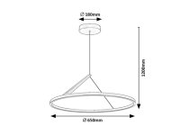 Závěsné svítidlo RENARA černá/ zlatá LED 40W IP20 RABALUX 72352