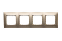Rámeček 4-násobný Simon 54 Premium, IP20/IP44, zlatá matná, metalizované DR4/44