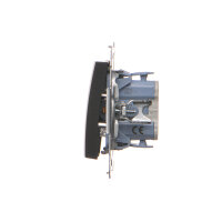 Přepínač křížový, řazení 7, 10AX, 250V~ černá matná KONTAKT SIMON DW7.01/49