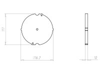 Přední univerzální díl ThermoX průměr 0-86mm do dutých stropů KAISER 9300-93