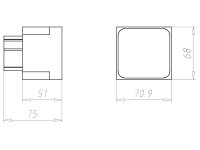 Přístrojová konbi krabice 68x70x50 mm, do zateplení KAISER 1159-62