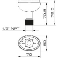 Držák trubkový ELYPS MB POLE BASE 1/2'' NPT-F, černá SIRENA 32388