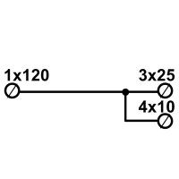 Distribuční blok DTB 120/3x25+4x10 šedý ELEKTRO BEČOV UB12025.21