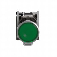 Schneider xB4BW33B5 Ovládač stiskací prosvětlený,lícující,1 Z+1V,24V,zelený