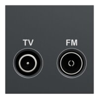 Zásuvka NOVÁ UNICA TV/R individuální, 11 dB, 2M, Antracit SCHNEIDER NU345154