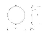 Koupelnové svítidlo LED DOWNLIGHT ROUND IP66 24W 3000K PANLUX PN14100009