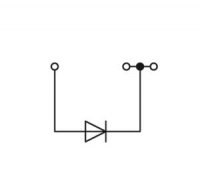 Svorka pro moduly 3vodič. s diodou 1N5408 šedá 4mm2 Wago 281-673/281-400