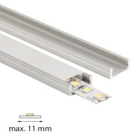 Přisazený hliníkový profil PG 15x7 mm mléčný difuzor 1 m MCLED ML-761.001.02.1