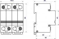 Svodič impulzních proudů HLA50-440/2+0 SPD typ 1 HAKEL 10952