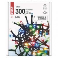 LED vánoční řetěz ježek, 6 m, venkovní i vnitřní, multicolor, časovač