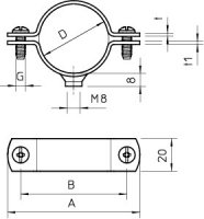 OBO 1387030 Distanční příchytka 2900WM8 21.5 FT