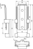 Klínová svorka FeZn pro betonové základy pro prům. 10mm / pásek 40x4mm