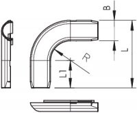 OBO 2953 B M32 LGR Quick Pipe oblouk 90°, M32, světle šedá Polyvinylchlorid, PVC