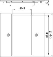 OBO VH-P5 Krycí deska, 2 násobný Modul 45, 95x95mm, řepkově žlutá Polyamid, PA