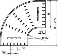 OBO 7196286 Oblouk 90° RB 90 640 FT SO