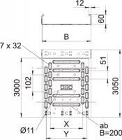 OBO RKSM 615 A2 Kabelový žlab RKSM Magic s rychlým spojením 60x150x3050 Nerez