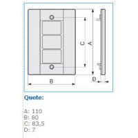 PC 83 W 04201 Záslepka na krabice s roztečí otvorů 83,5 mm - bílá IBOCO B04201