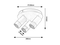 Zircon GU10 3X 5W IP20 matná černá RABALUX 5071