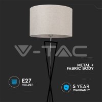 Designer Floor Lamp With Ivory Lampshade