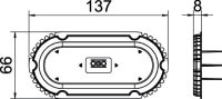 OBO ZU 60-SSD Signální víko pro krabice pod omítku dvojité 2 x O60mm PE