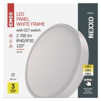 LED PANEL PŘISAZENÝ KRUH 28,5W 2700LM IP20 NAST.CCT B TRIAC EMOS ZM5153T