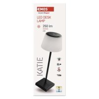 LED stolní lampa KATIE, černá EMOS Z7630B