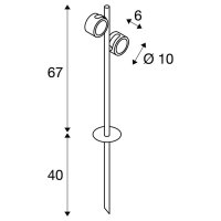 SITRA 360 SL antracit 230V GX53 2x9W SLV 231535